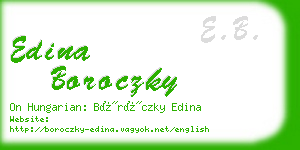 edina boroczky business card